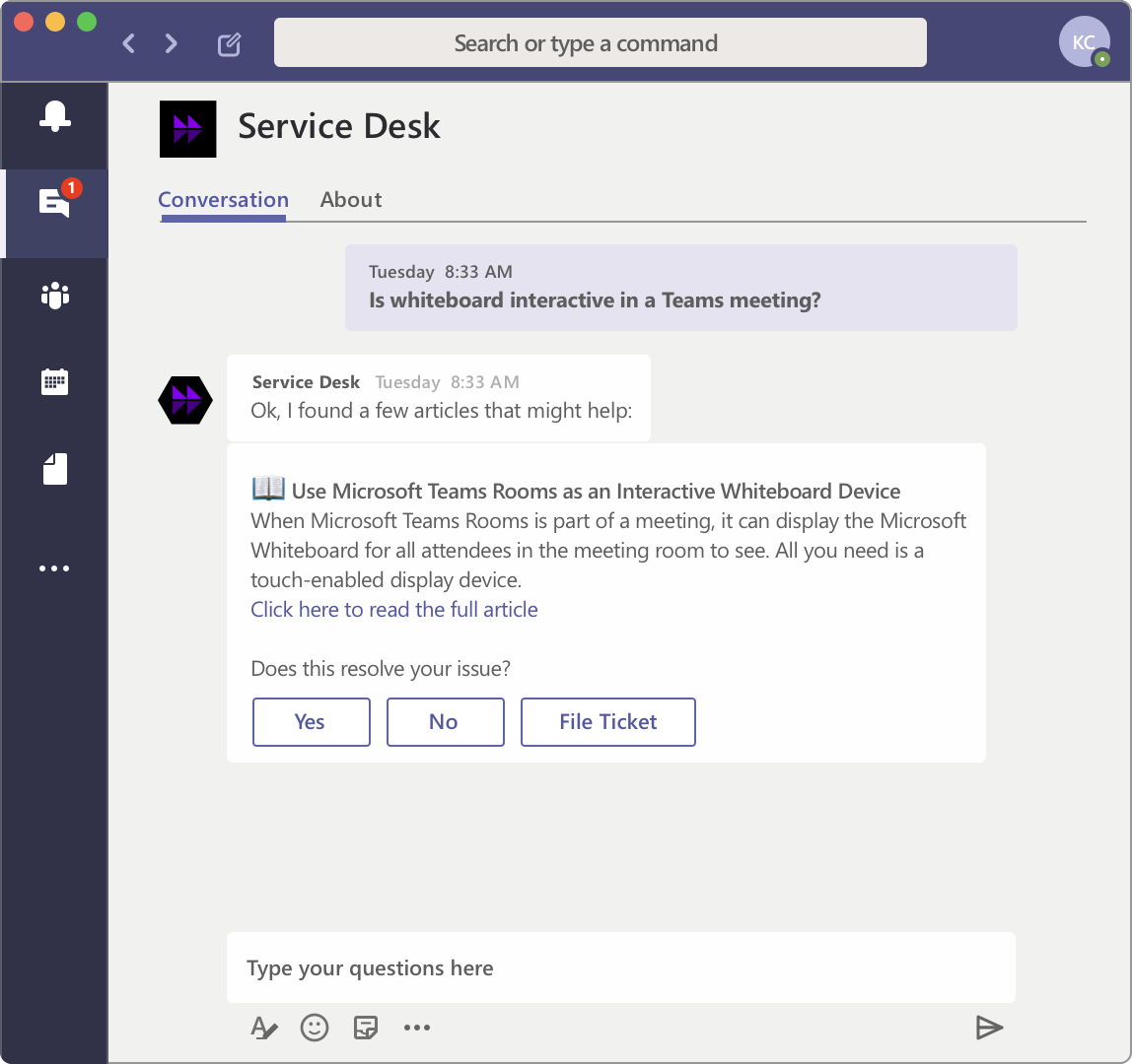 moveworks automatically surfaces relevant knowledge articles
